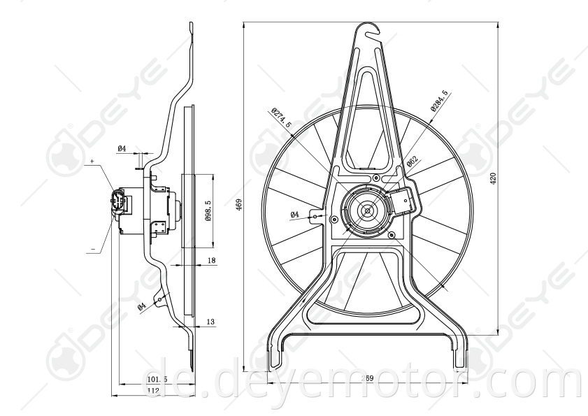 1253.56 1253.50 1254.57 Auto-Kühlerlüfter für PEUGEOT 106 CITROEN SAXO